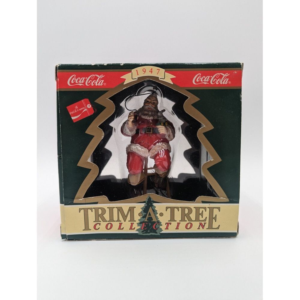2 Coca Cola Ornament Santa Claus‎  1990 - Picture 10 of 16